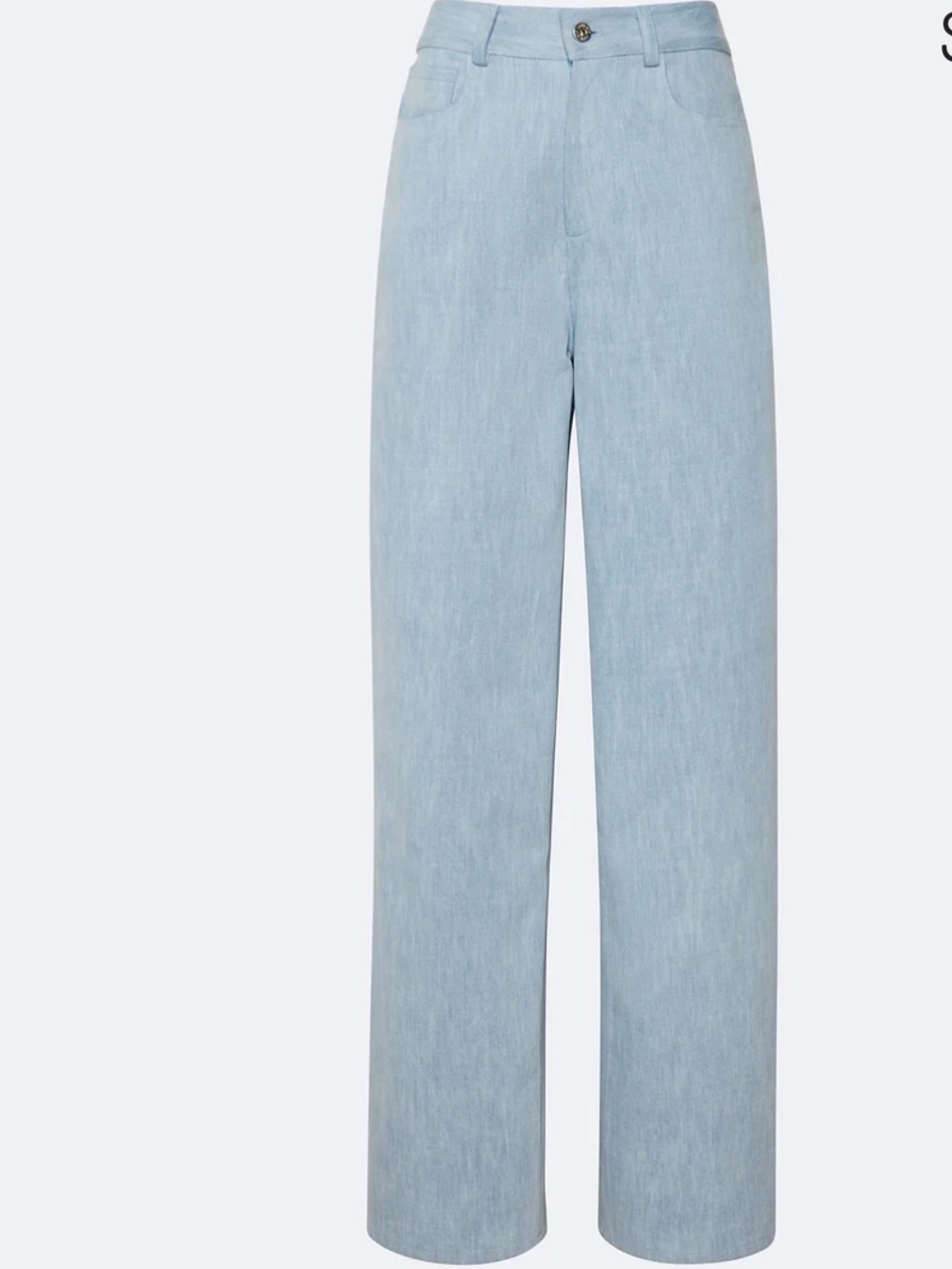 Lapointe cotton Slouchy pant washed denim fabrication relax straight leg size 2